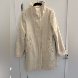 Cole Haan Women’s Signature Ivory Wool/Alpaca Coat